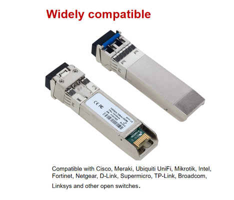 Transceiver 1.25G DDM SFP 1310nm Dual LC Connector 10Km SM for Cisco GLC-LH-SMD/GLC-LX-SM, Ubiquiti Unifi, Meraki