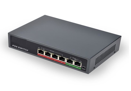 2 x 10/100Mbps and 4 x 10/100Mbps POE switch 250M IEEE802 3af at 48V power 65W