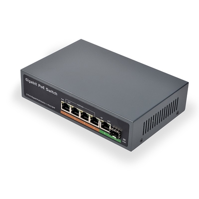 Gigabit 65W 4 Port PoE +1 uplink+1SFP PoE Network Switch
