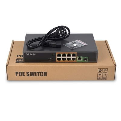 8 Port Gigabit PoE Switch 30W per port, 150W megabit+gigabit uplink 8+1+1SFP POE switch