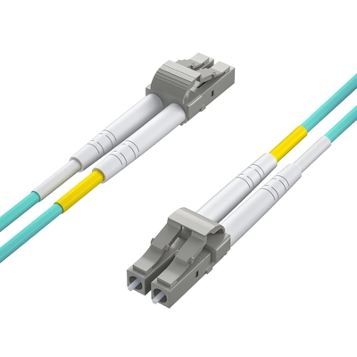 LC UPC to LC UPC Duplex PVC (OFNR) 2.0mm Fiber Optic Patch Cable (5 Meters (16ft), OM3 50/125 Multimode)