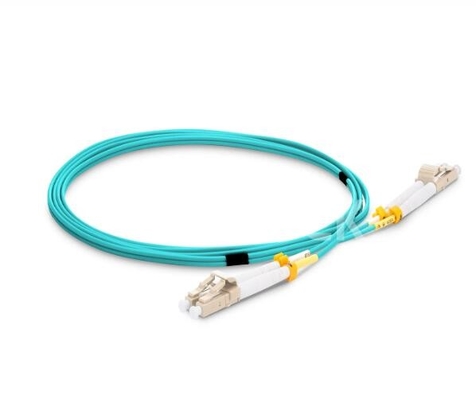 LC UPC to LC UPC Duplex OM4 2.0mm LSZH Multimode Fiber Optic Patch Cable 15m