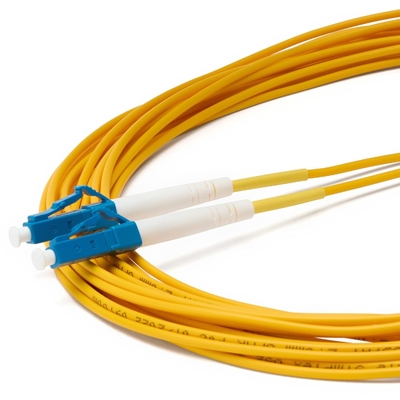 LC UPC to LC UPC Simplex OS2 2.0mm PVC Fiber Optic Patch Cable 1m